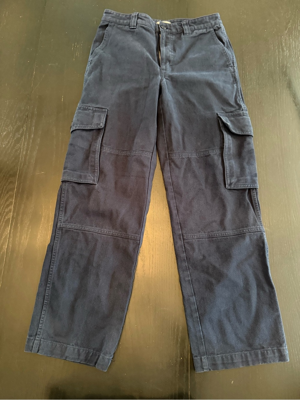 Aritzia TNA Dark Navy Cargo Pants with Patch Pockets